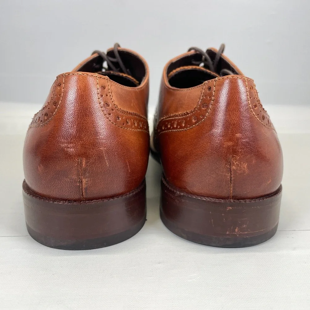 Cole Haan Benton Wingtip Dress Shoes Mens Size 11.5 M Brown Leather Oxfords